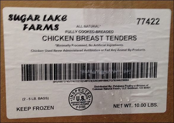 Georgia Firm Recalls Chicken Breast Tenders Products Due To Misbranding and Undeclared Allergens 